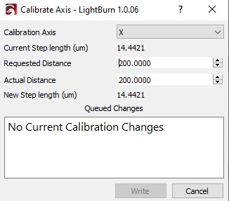 X-axis Calibration