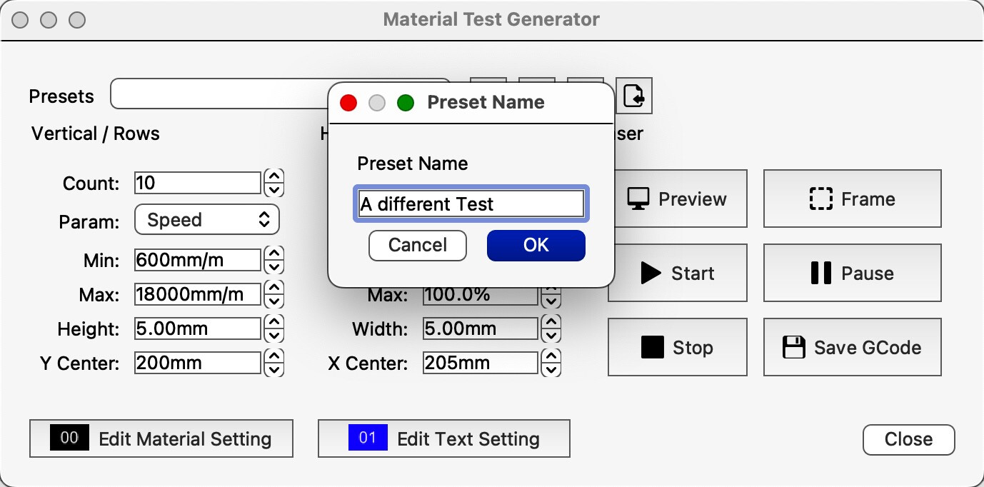 Material Test - LightBurn Software Documentation