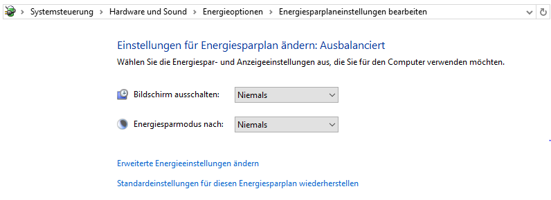 Energiesparplan