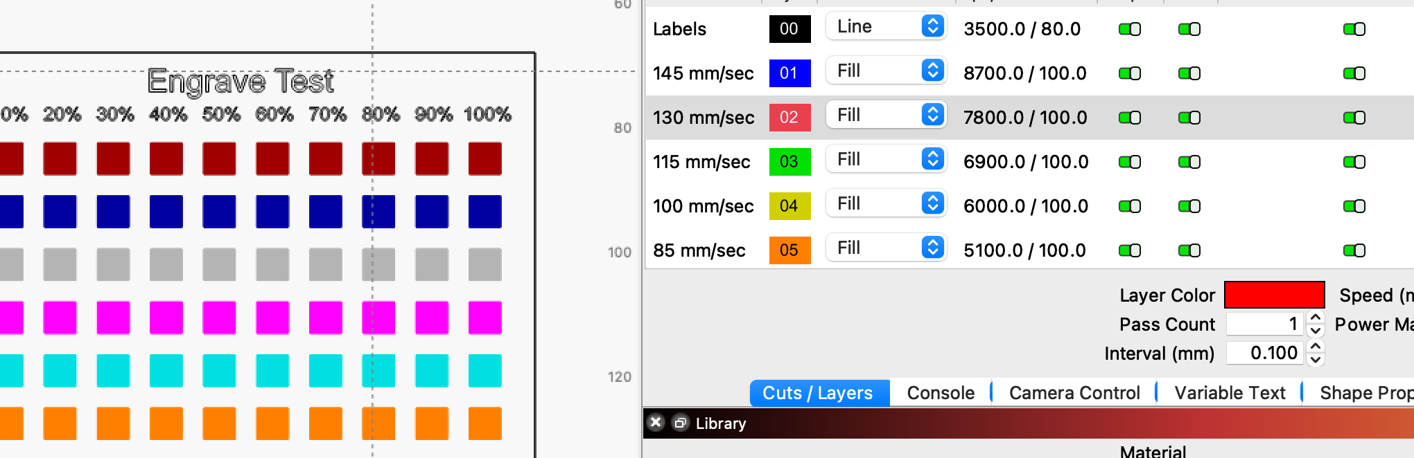 Laser Cut Material Test Card (19) Files Free Download 