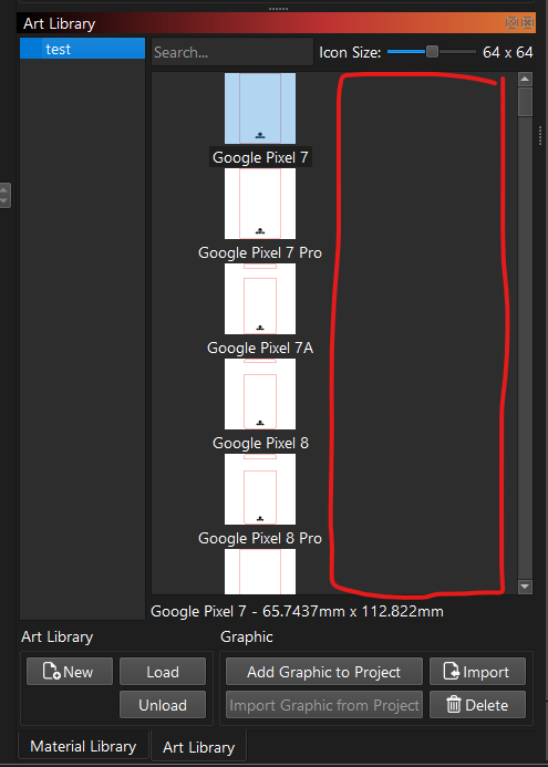 Art library width