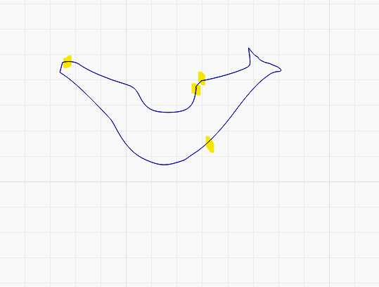 Approximate location of seperations