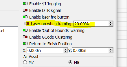 Laser light when framing not working - LightBurn Hardware Compatibility ...