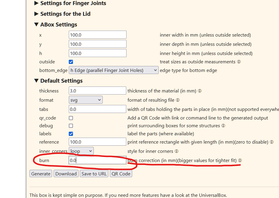 How to set the dimensions of the inner part in boxes.py - Finished ...