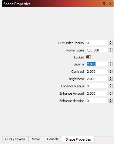 shape properties after change