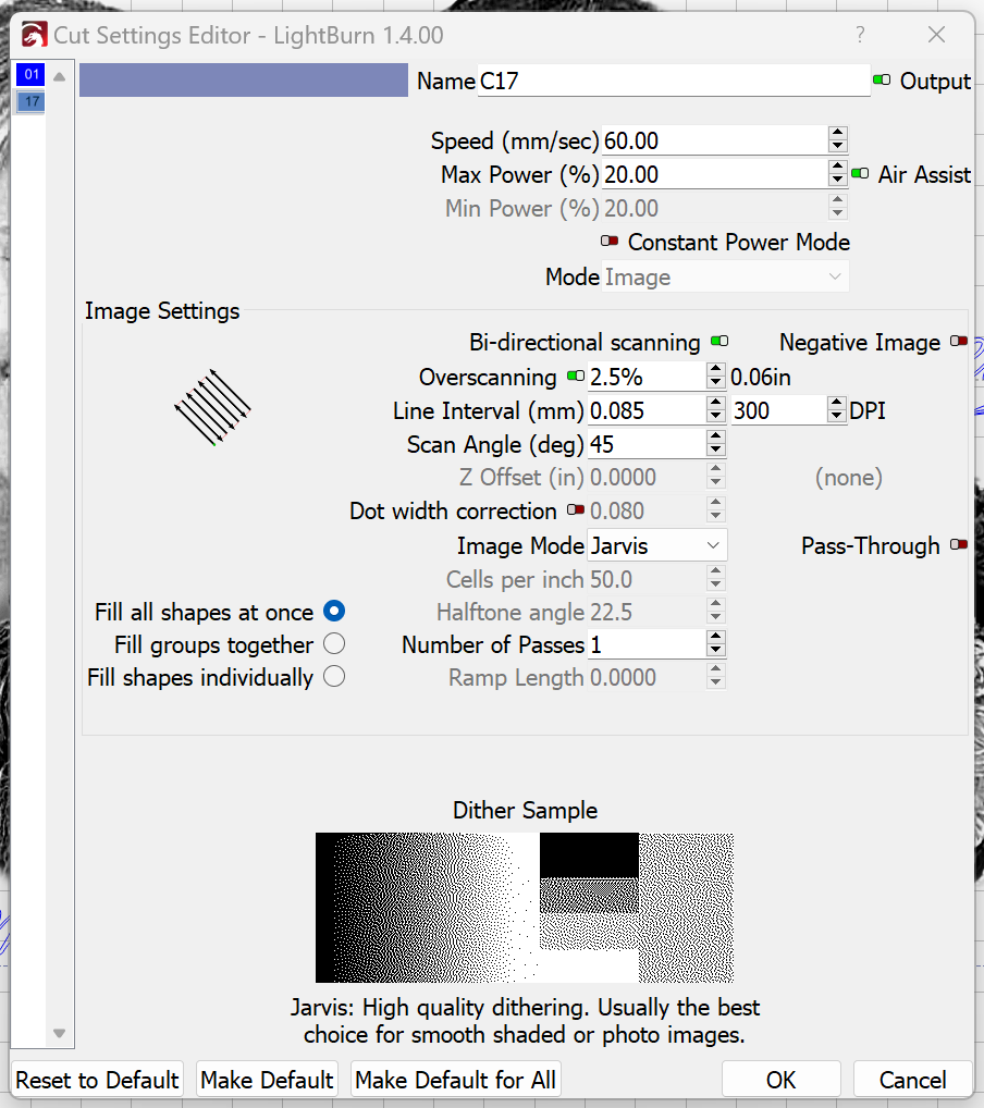 Image Mode - LightBurn Software Documentation