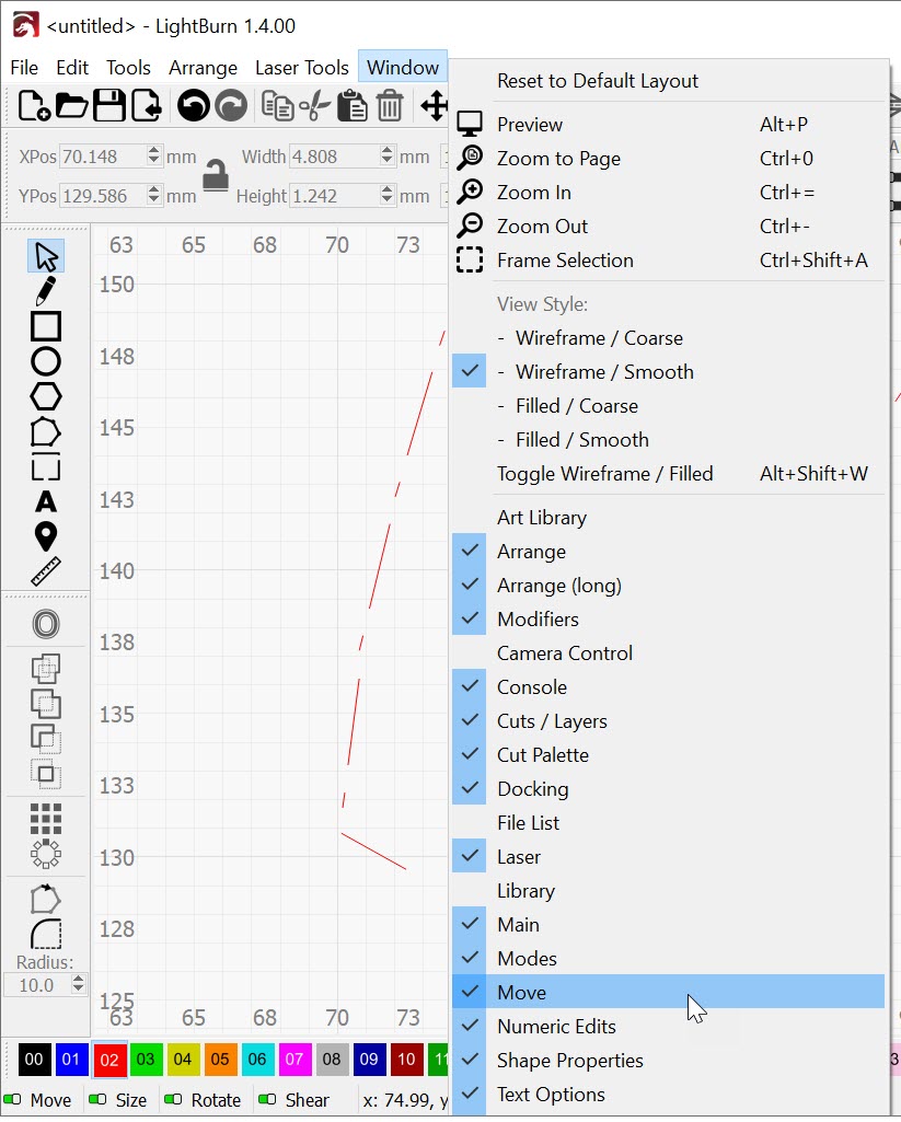 LIGHBURN Move Window LightBurn Software Questions LightBurn 