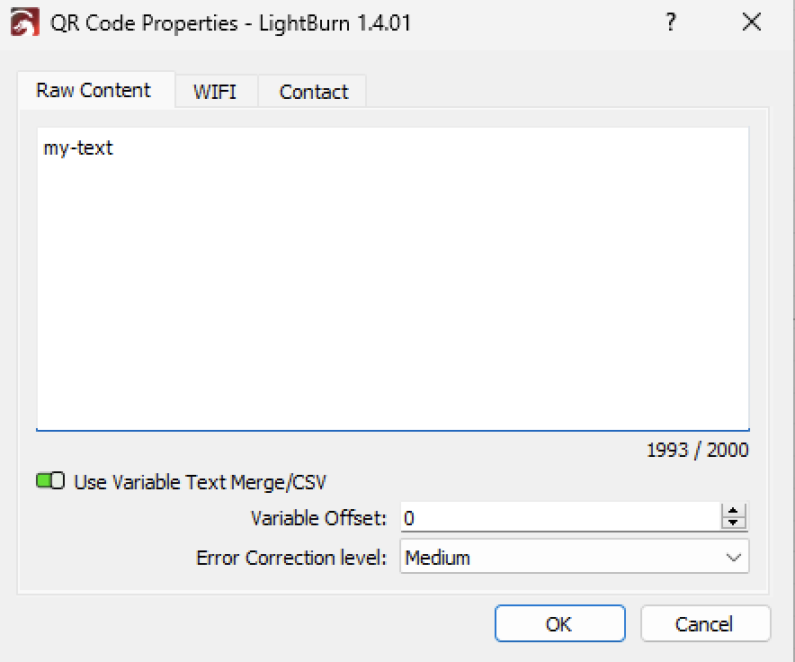 Qr code quality suddenly bad lightburn software questions lightburn