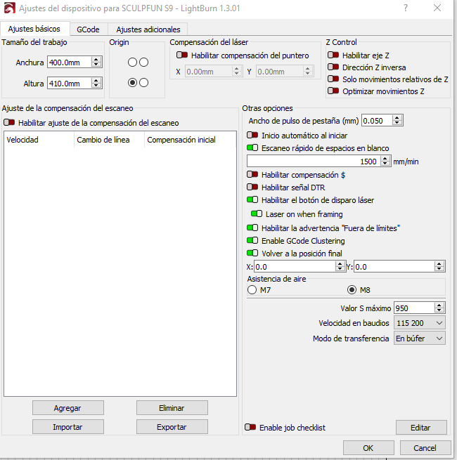 Sculpfun S9 never finishes a job - follow up - LightBurn Software Questions  - LightBurn Software Forum