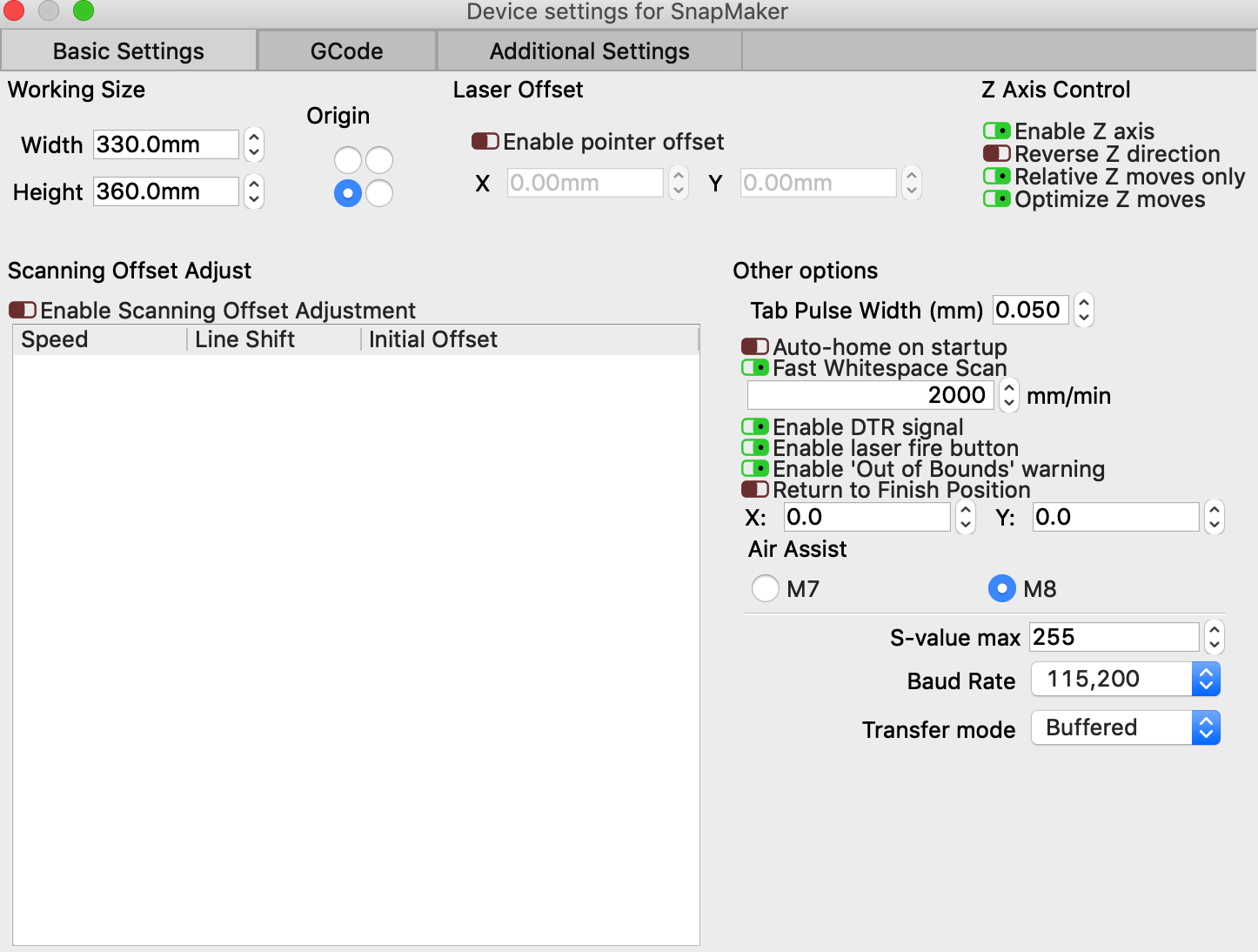 Lightburn GCode Inverts Light and Dark on Photos - Snapmaker 2.0