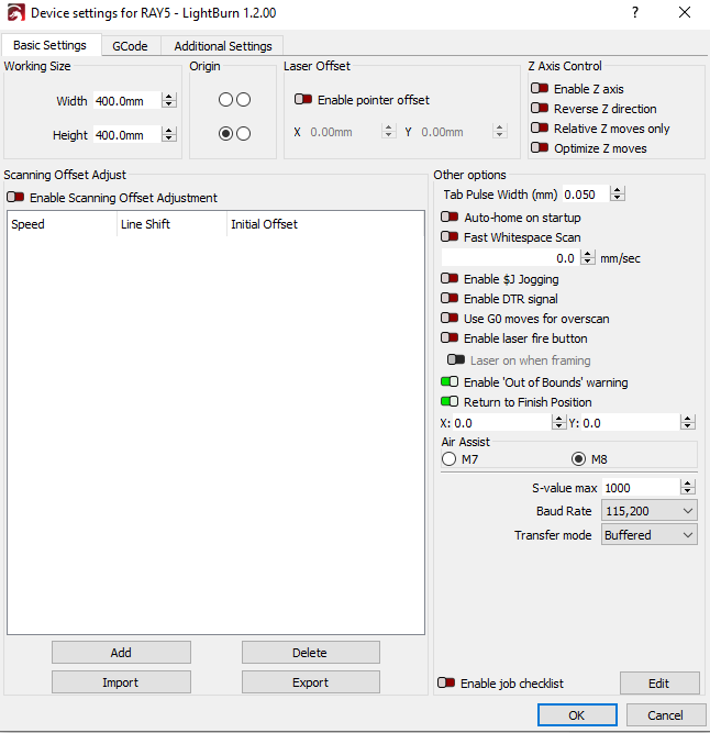 Material Test - LightBurn Software Documentation