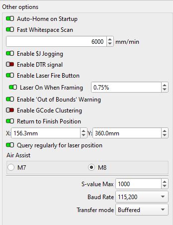 Other Options Jog Fire Home S-value