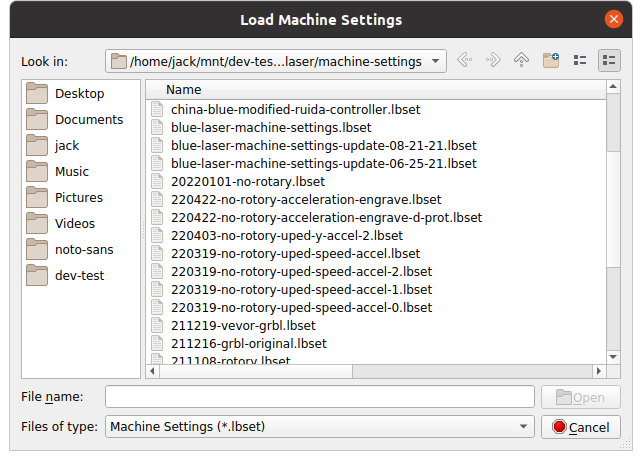 load-machine-settings