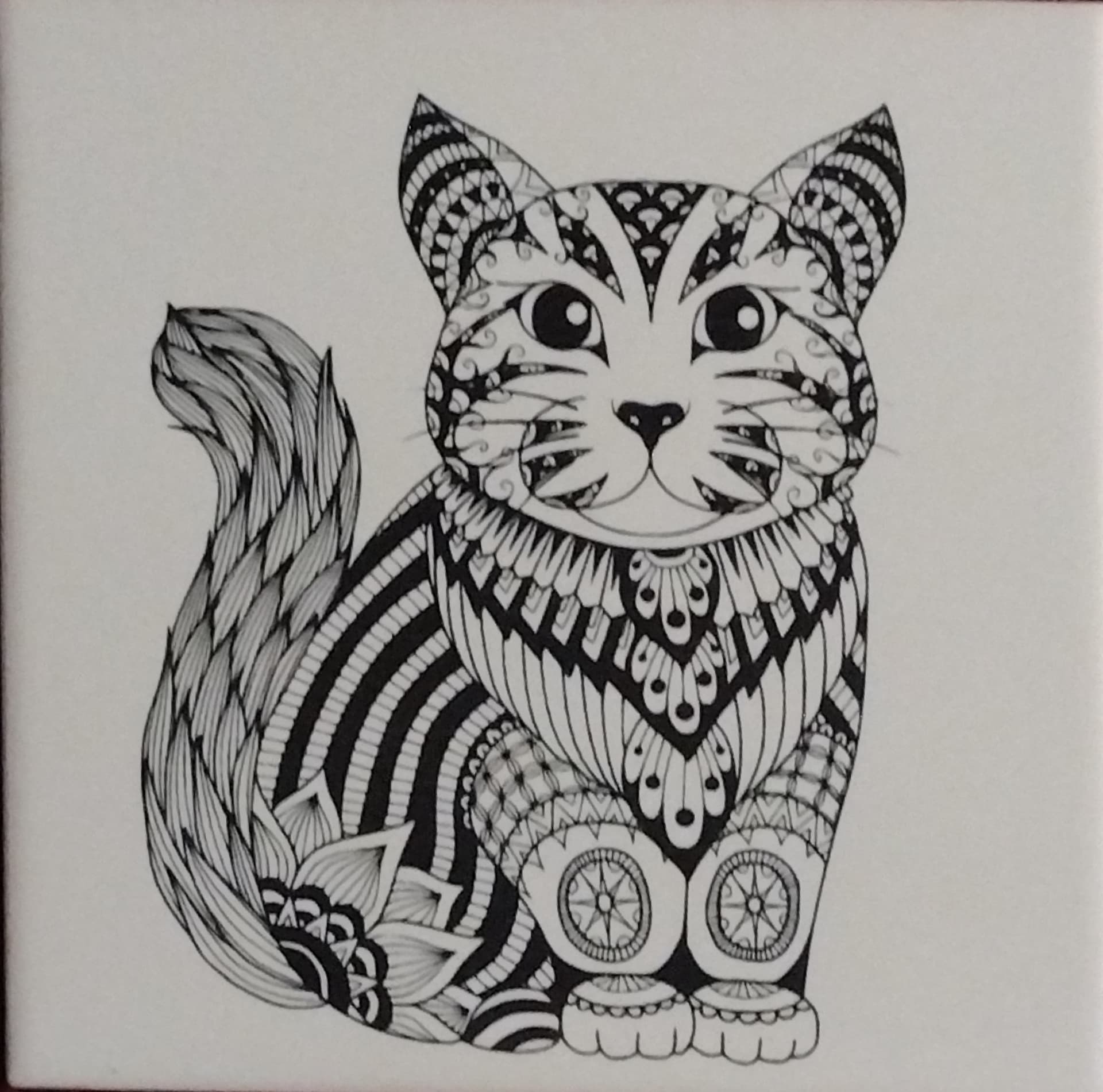 Cat on a glazed tile - Finished Creations - LightBurn Software Forum