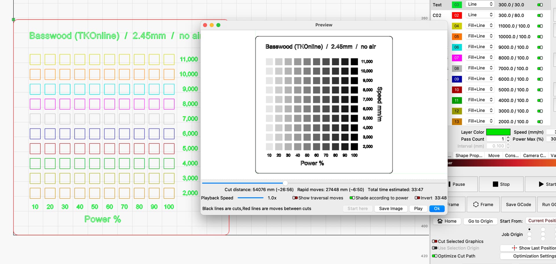 Can't cut all the way through 3mm basswood (likely user error) - LightBurn  Software Questions - LightBurn Software Forum