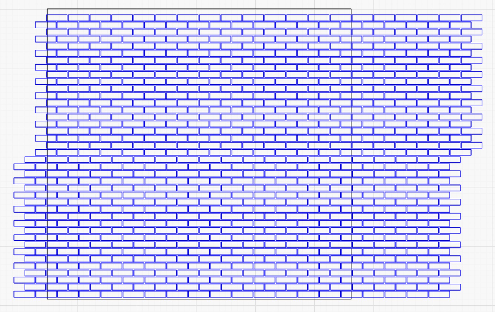 Brick pattern trimmed onto a wall - LightBurn Software Questions ...