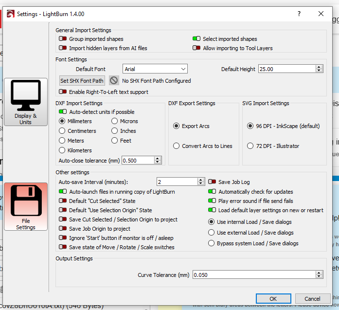 setting LB b